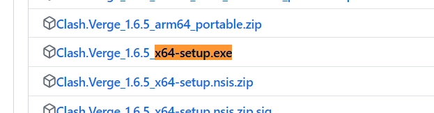 Windows 下载正常版本64位(推荐)x64-setup.exe 结尾的文件